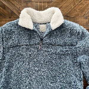 Copper Key Cozy Blue Sherpa Pullover